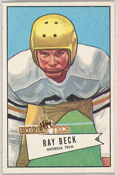 Ray Beck, Georgia Tech., from the Bowman Football series (R407-4) issued by Bowman Gum, Issued by Bowman Gum Company, Commercial color lithograph 