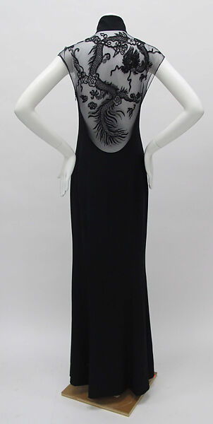 Evening dress, Ralph Lauren (American, founded 1967), Acetate-viscose, silk, American 