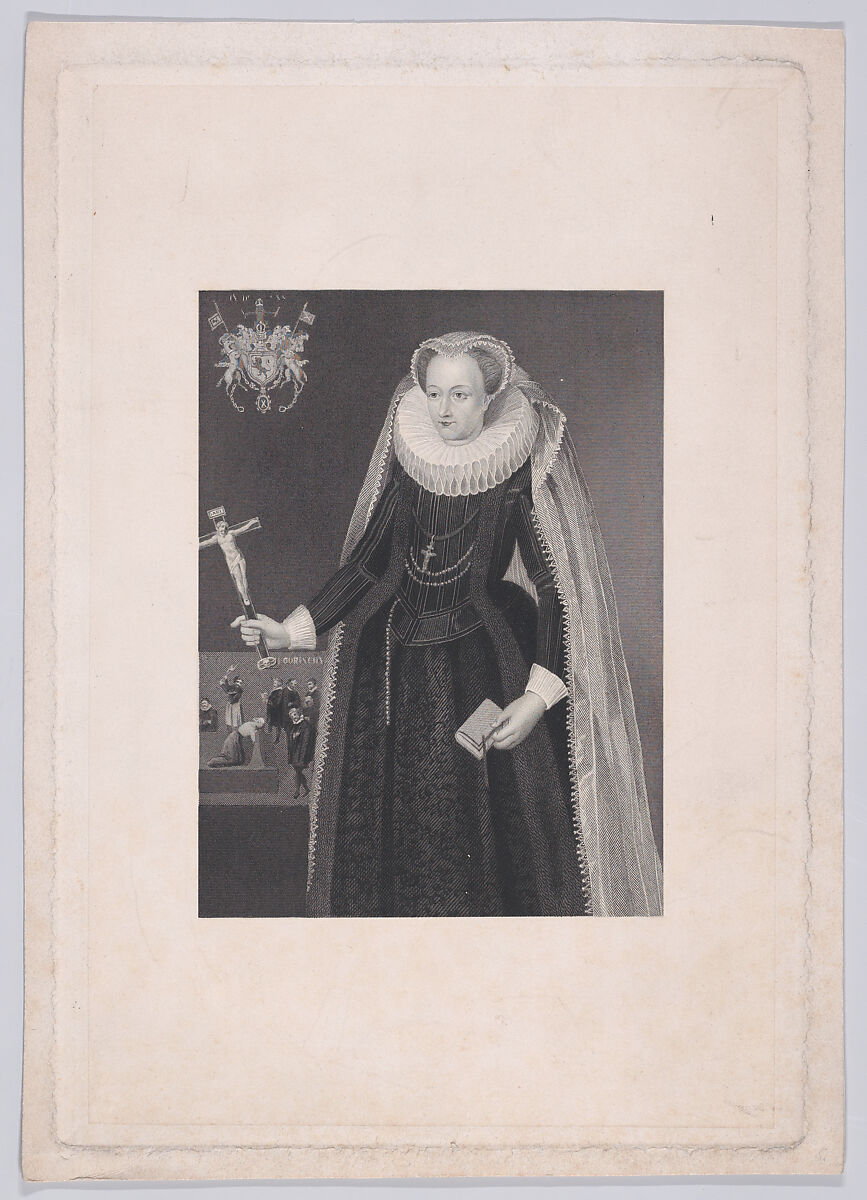 Mary, Queen of Scots, Edward Francis Finden (British, London 1791–1857 London), Stipple engraving; proof 