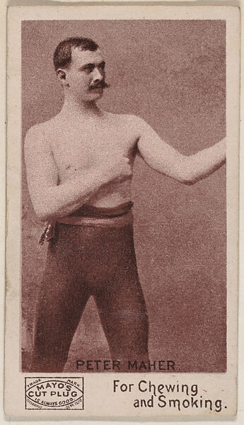 Peter Maher, from the Prizefighters series (N310) to promote Mayo's Cut Plug Tobacco, Issued by P.H. Mayo &amp; Brother, Richmond, Virginia (American), Commercial lithograph 