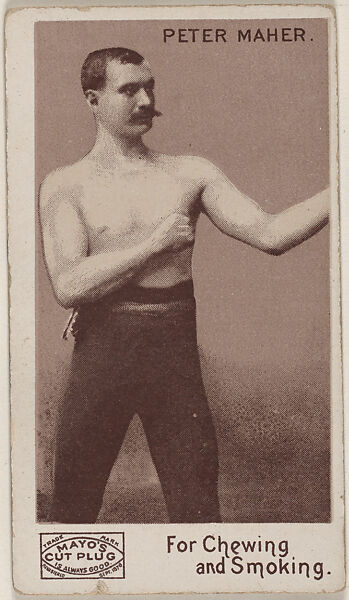 Peter Maher, from the Prizefighters series (N310) to promote Mayo's Cut Plug Tobacco, Issued by P.H. Mayo &amp; Brother, Richmond, Virginia (American), Commercial lithograph 