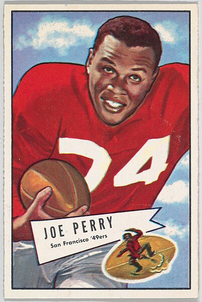 Joe Perry, San Francisco '49ers, from the Bowman Football series (R407-4) issued by Bowman Gum, Issued by Bowman Gum Company, Commercial color lithograph 