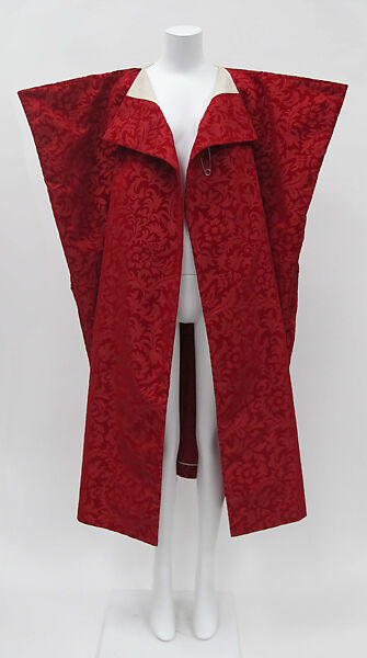 Evening coat, Comme des Garçons (Japanese, founded 1969), synthetic, cotton, metal, Japanese