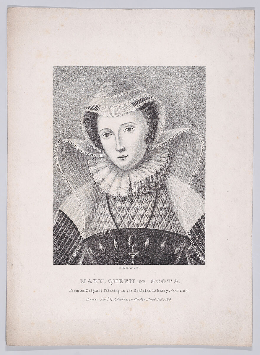 Mary, Queen of Scots, Pietro Rolandi (Italian, Quarona 1801–1863 London), Lithograph 