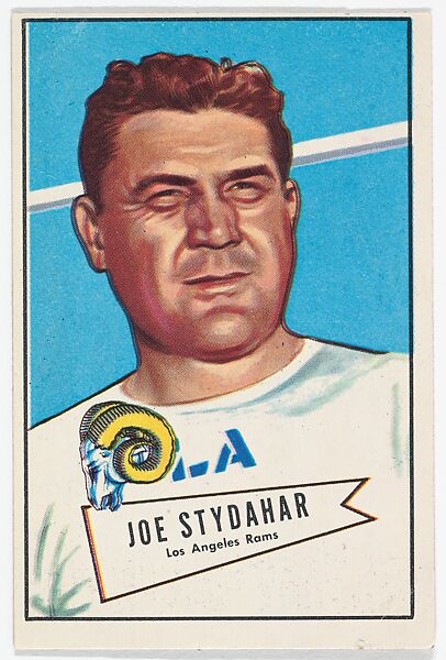 Joe Stydahar, Los Angeles Rams, from the Bowman Football series (R407-4) issued by Bowman Gum, Issued by Bowman Gum Company, Commercial color lithograph 