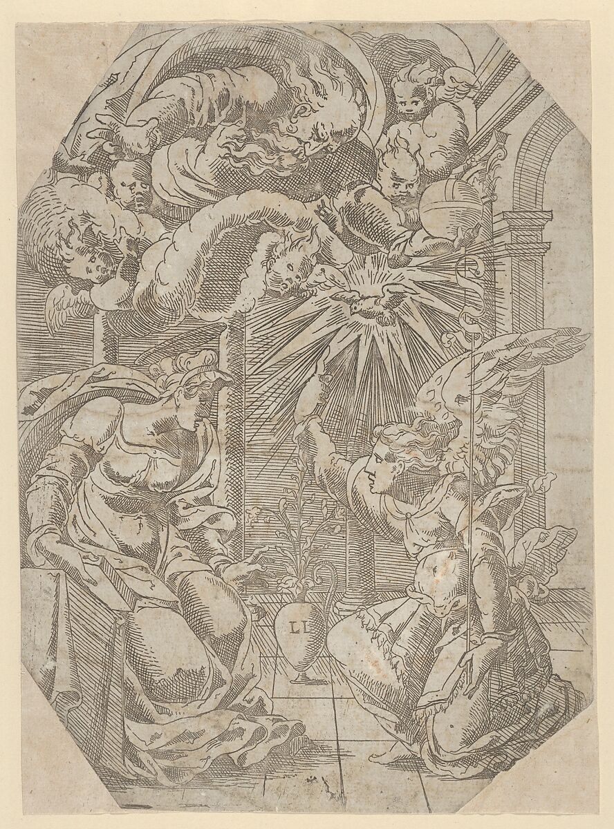 The Annunciation, Léonard Limosin (ca. 1505–1575/1577), Etching 