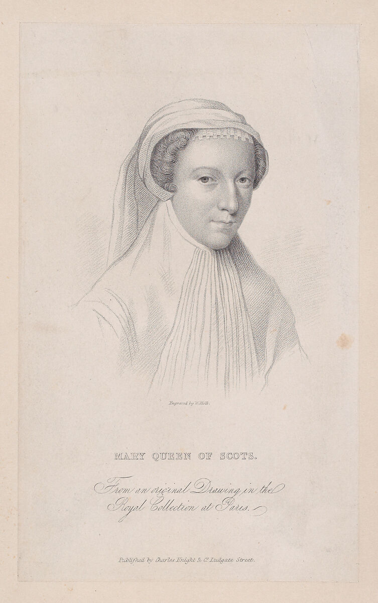 Mary, Queen of Scots, William Holl, the Younger (British, Plaistow 1807–1871 London), Stipple 