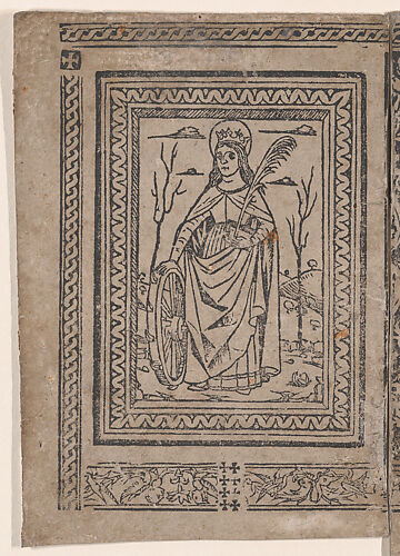 Saint Catherine of Alexandria, from the 'Legenda di Sancta Caterina' (Modena, Richizola, 1490)