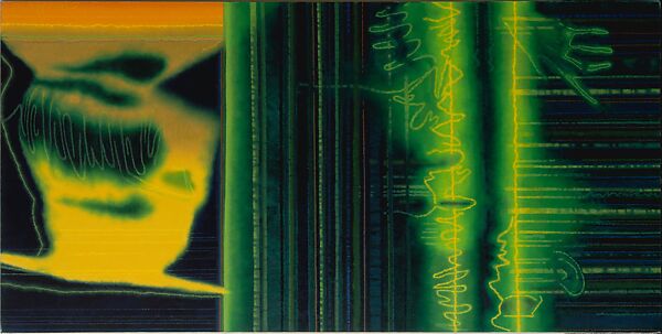 Watching Television, Ed Paschke (American, 1939–2004), Oil on canvas 