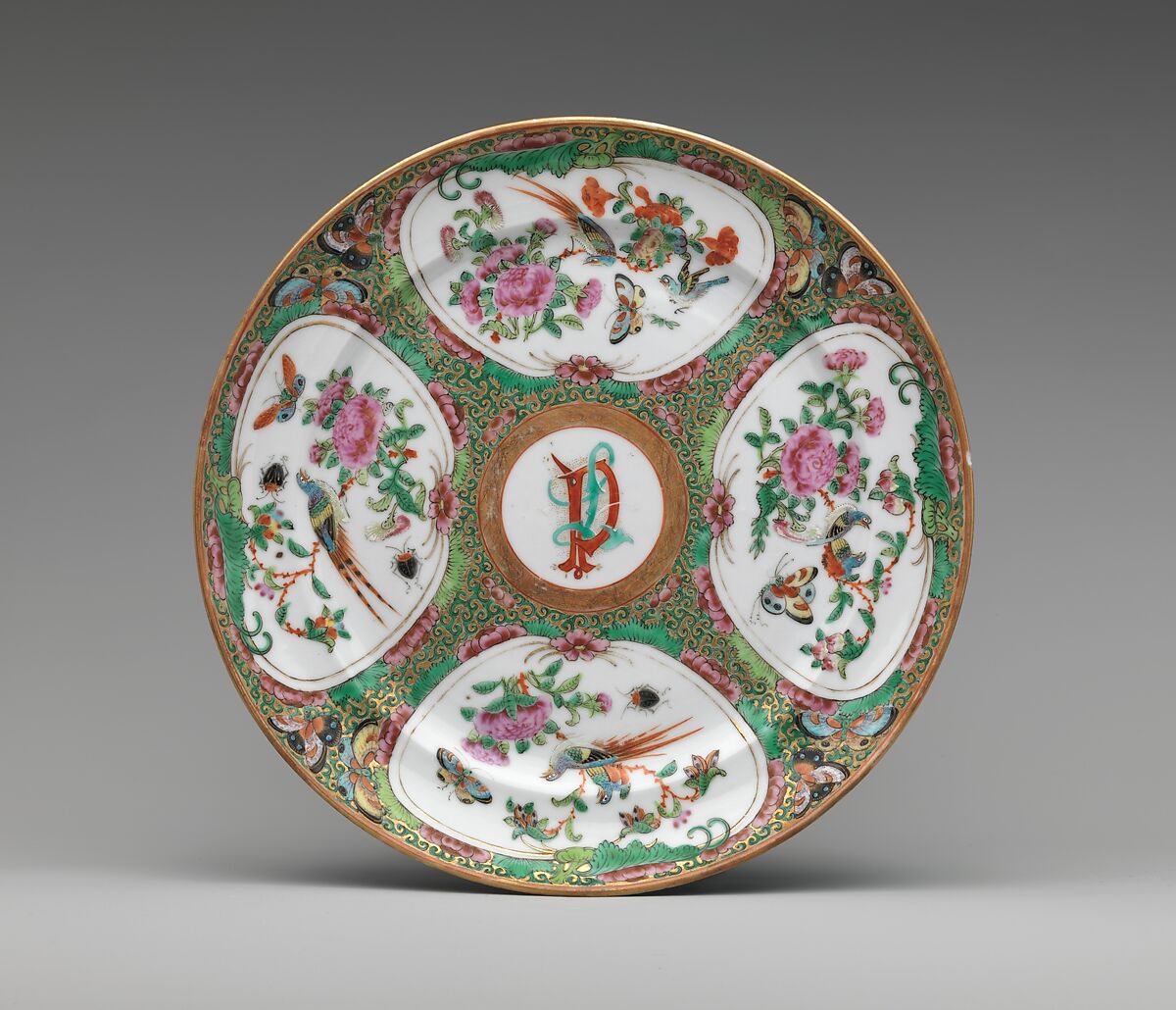 Plate, Porcelain, Chinese, for American market 