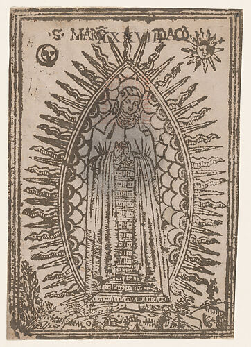 Saint Margaret of Cortona surrounded by rays of light