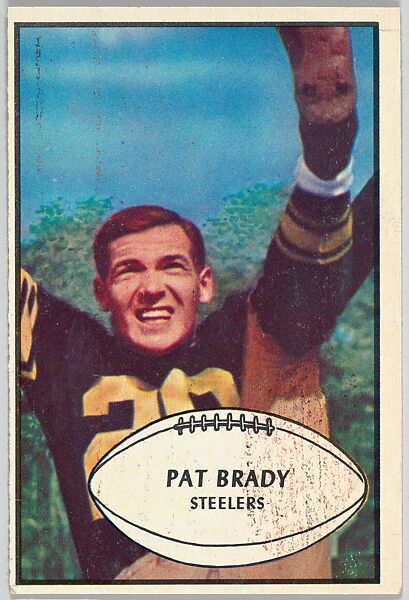 Pat Brady, Steelers, from the Bowman Football series (R407-5) issued by Bowman Gum, Issued by Bowman Gum Company, Commercial color lithograph 