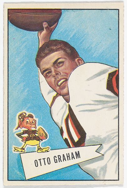 Otto Graham, from the Bowman Football series (R407-5) issued by Bowman Gum, Issued by Bowman Gum Company, Commercial color lithograph 