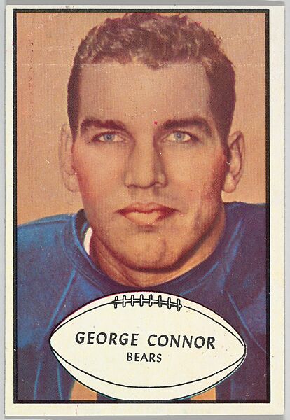 George Connor, Bears, from the Bowman Football series (R407-5) issued by Bowman Gum, Issued by Bowman Gum Company, Commercial color lithograph 