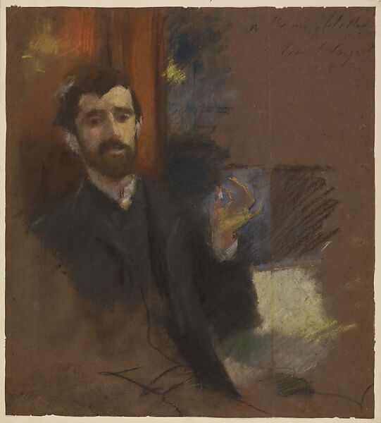Paul Helleu, John Singer Sargent (American, Florence 1856–1925 London), Pastel on brown wove paper, American 