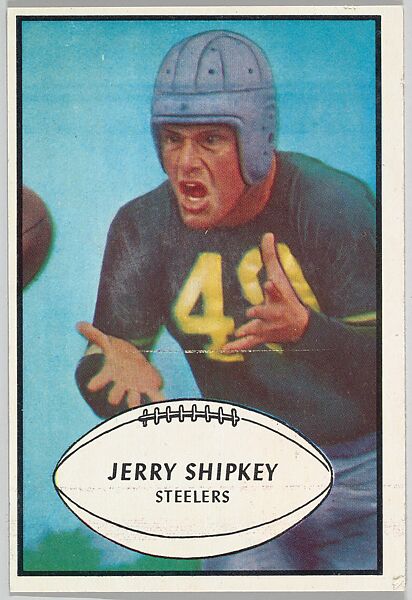 Jerry Shipkey, Steelers, from the Bowman Football series (R407-5) issued by Bowman Gum, Issued by Bowman Gum Company, Commercial color lithograph 
