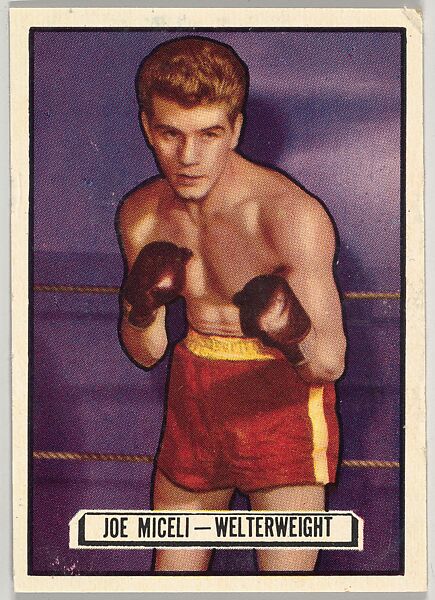Joe Miceli, Welterweight, from the Topps Ringside series (R411) issued by Topps Chewing Gum Company, Issued by Topps Chewing Gum Company (American, Brooklyn), Commercial color lithograph 