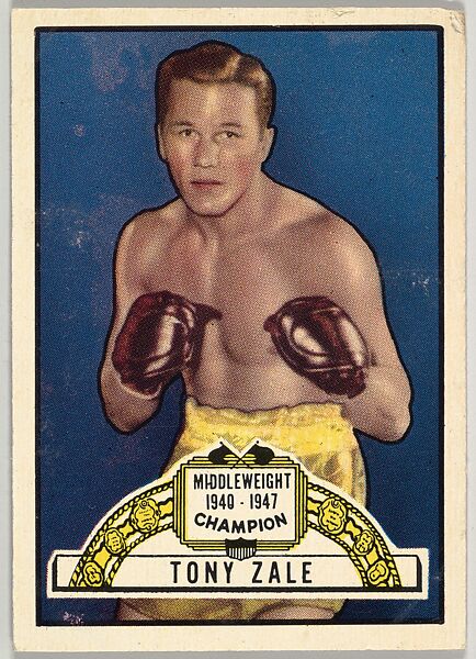 Tony Zale, Middleweight Champion, 1940-1947, from the Topps Ringside series (R411) issued by Topps Chewing Gum Company, Issued by Topps Chewing Gum Company (American, Brooklyn), Commercial color lithograph 
