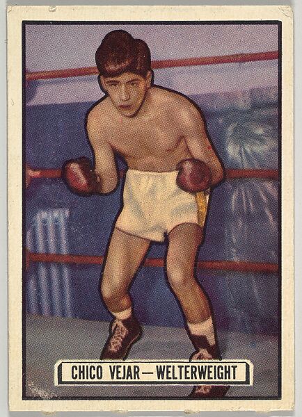 Chico Vejar, Welterweight, from the Topps Ringside series (R411) issued by Topps Chewing Gum Company, Issued by Topps Chewing Gum Company (American, Brooklyn), Commercial color lithograph 