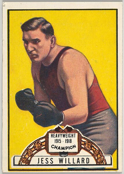 Jess Willard, Heavyweight Champion, 1915-1918, from the Topps Ringside series (R411) issued by Topps Chewing Gum Company, Issued by Topps Chewing Gum Company (American, Brooklyn), Commercial color lithograph 