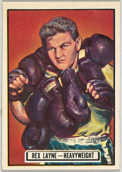 Issued by Topps Chewing Gum Company | Rex Layne, Heavyweight, from the ...