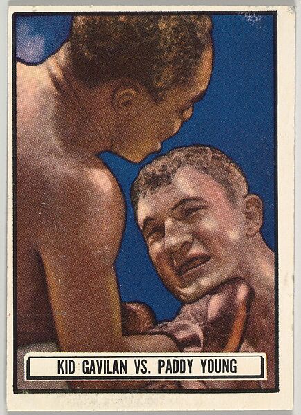 Kid Gavilan Vs. Paddy Young, from the Topps Ringside series (R411) issued by Topps Chewing Gum Company, Issued by Topps Chewing Gum Company (American, Brooklyn), Commercial color lithograph 