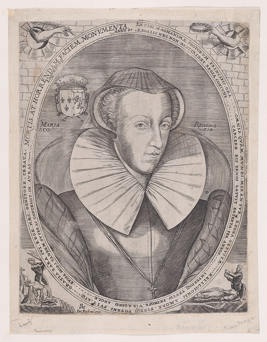 Mary, Queen of Scots, Pieter Maes (Netherlandish, active 1560–91), Engraving 