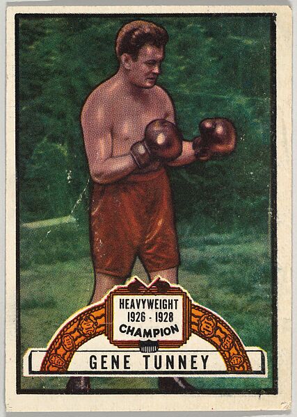 Gene Tunney, Heavyweight Champion, 1926-1928, from the Topps Ringside series (R411) issued by Topps Chewing Gum Company, Issued by Topps Chewing Gum Company (American, Brooklyn), Commercial color lithograph 