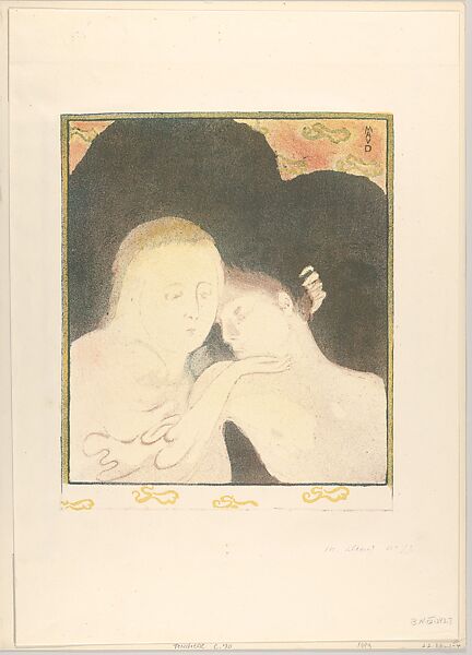 Madeleine (Two Head / deux têtes) (Tenderness / Tendresse), Maurice Denis (French, Granville 1870–1943 Saint-Germain-en-Laye), Lithograph in four colors 