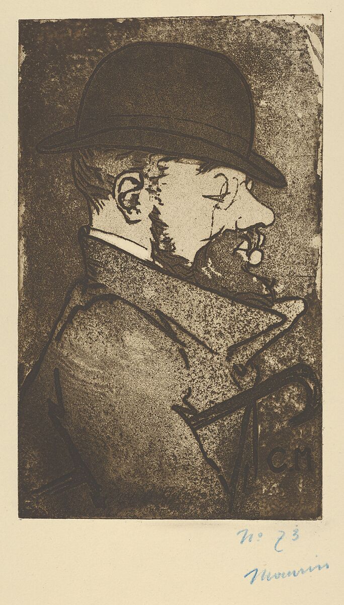 Portrait of Toulouse-Lautrec (Portrait de Toulouse-Lautrec), from "L'Estampe Originale", Charles Maurin (French, Le Puy 1856–1914 Grasse), Aquatint printed in brown ink 