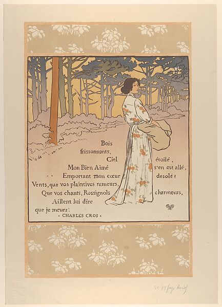 Trembling Woods (Bois Frissonnants), Georges Auriol (French, 1836–1938), Color lithograph 