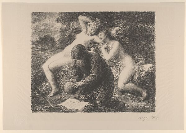 Temptation of St. Anthony (Tentation de Saint Antoine), Henri Fantin-Latour (French, Grenoble 1836–1904 Buré), Lithograph 