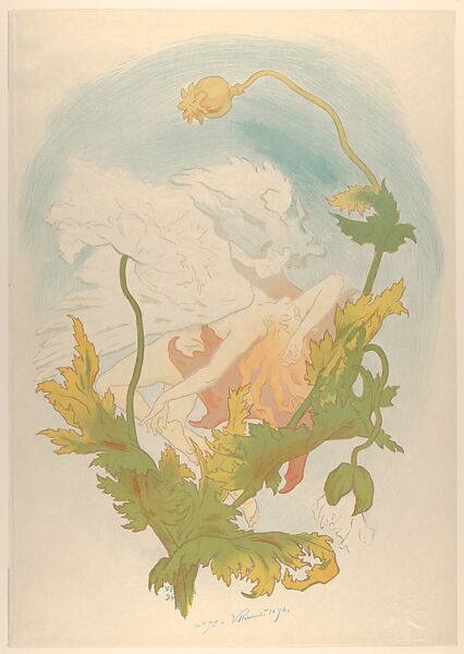 L'Opium (Opium), Victor Emile Prouvé (French, Nancy 1858–1943 Sétif, Algeria), Embossed lithograph 