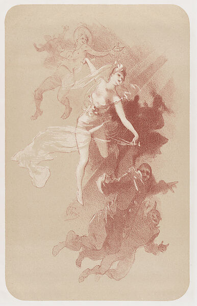 The Dance, from "L'Estampe Originale", Jules Chéret (French, Paris 1836–1932 Nice), Lithograph in three colors