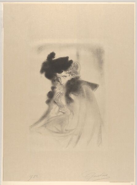 Portrait of a Woman (Portrait de femme), Antonio de la Gandara (French, Paris 1861–1916 Paris), Lithograph 