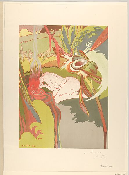 The Source of Evil (La Source du Mal) (Evil Spring / Deadly Woman), from "L'Estampe originale", Georges de Feure (French, Paris 1868–1943 Paris), Lithograph in five colors 