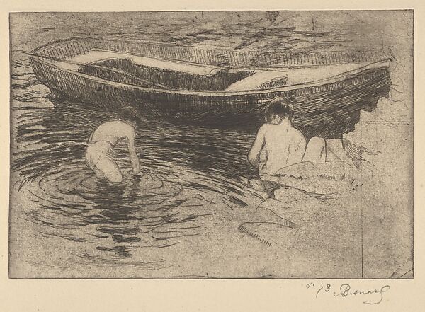 Bathing at Talloires (Bagnade à Taillores) (The Swim), from "L'Estampe Originale", Paul-Albert Besnard (French, Paris 1849–1934 Paris), Etching and aquatint; second state of two 