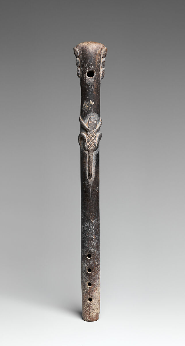 Flute, clay, Colima 