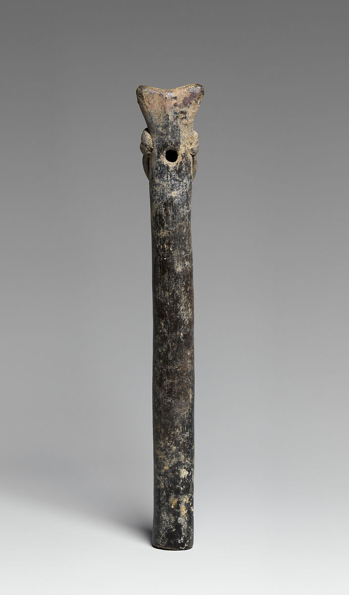 Flute, clay, Colima