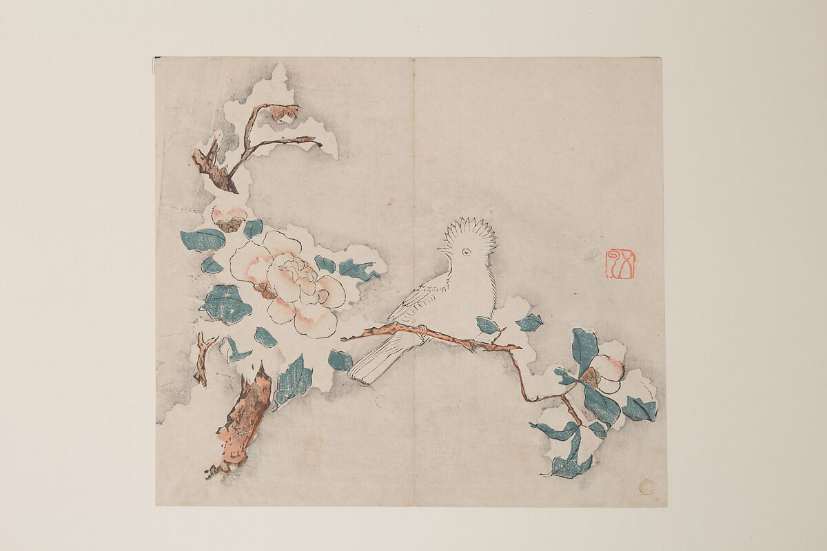 Leaf from the Ten Bamboo Studio Manual of Painting and Calligraphy, Individual leaf from a printed book; ink and color on paper, China