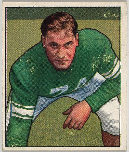 Card Number 4, Jonathan Jenkins, Tackle, Baltimore Colts, from the Bowman Football series (R407-2) issued by Bowman Gum, Issued by Bowman Gum Company, Commercial color lithograph 