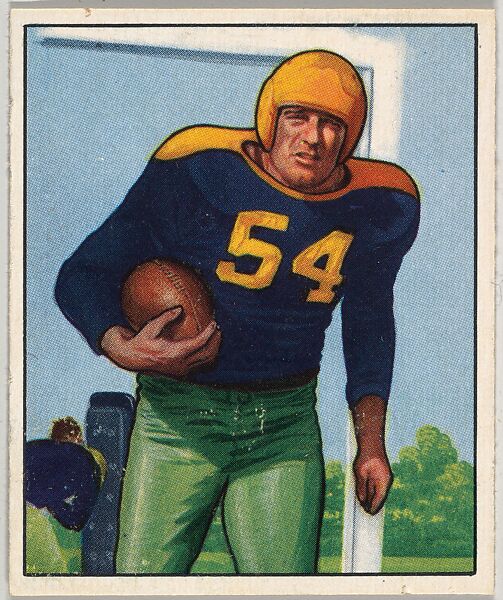 Card Number 10, Larry Craig, End, Green Bay Packers, from the Bowman Football series (R407-2) issued by Bowman Gum, Issued by Bowman Gum Company, Commercial color lithograph 