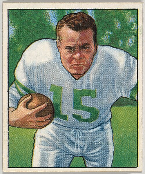 Card Number 23, Steve Van Buren, Halfback, Philadelphia Eagles, from the Bowman Football series (R407-2) issued by Bowman Gum, Issued by Bowman Gum Company, Commercial color lithograph 