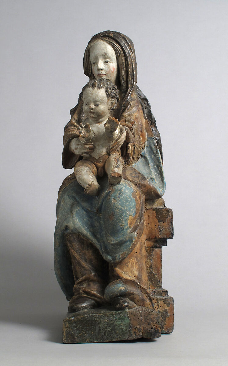 Virgin and Child, from an Adoration Group, Workshop of Hans Thoman (German, active Memmingen, ca. 1514–25), Limewood with polychromy, German