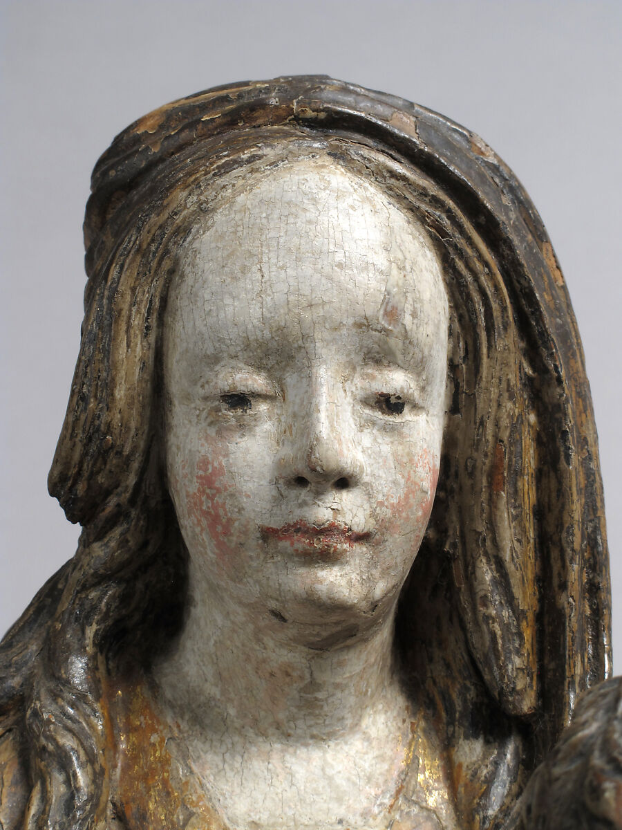 Virgin and Child, from an Adoration Group, Workshop of Hans Thoman (German, active Memmingen, ca. 1514–25), Limewood with polychromy, German