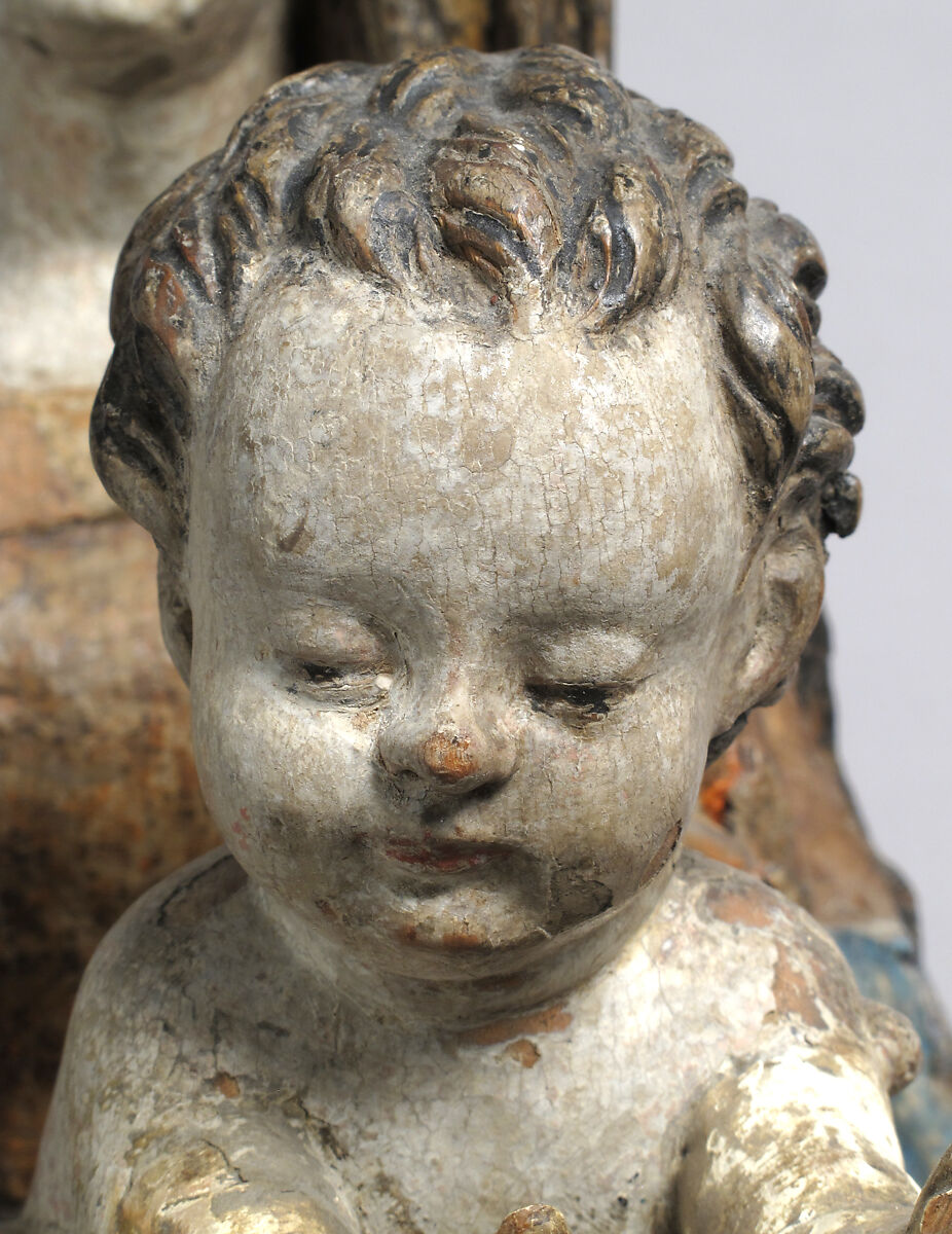 Virgin and Child, from an Adoration Group, Workshop of Hans Thoman (German, active Memmingen, ca. 1514–25), Limewood with polychromy, German