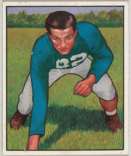 Card Number 38, Leon Hart, End, Detroit Lions, from the Bowman Football series (R407-2) issued by Bowman Gum, Issued by Bowman Gum Company, Commercial color lithograph 
