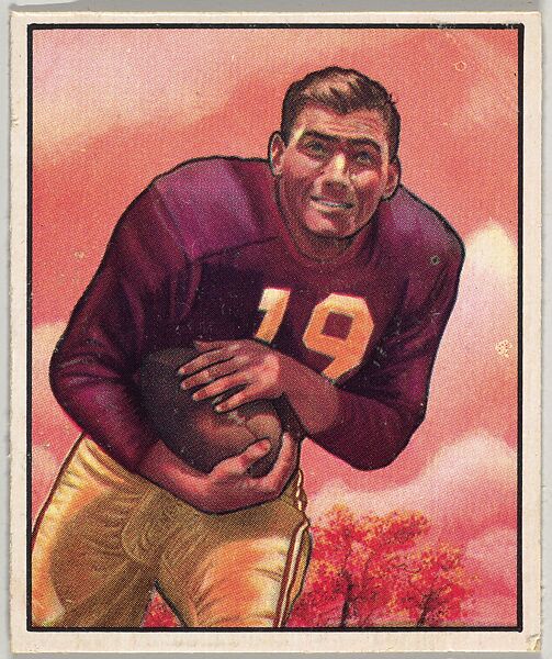 Issued by Bowman Gum Company, Card Number 95, Tommy Thompson, Quarterback,  Philadelphia Eagles, from the Bowman Football series (R407-2) issued by  Bowman Gum