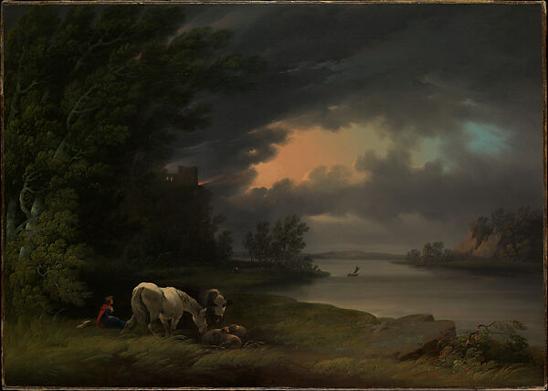 Stormy Landscape, Joshua Shaw (American (born England), Bellingborough, Lincolnshire 1776–1861 Bordentown, New Jersey), Oil on canvas, American 