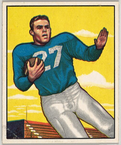 Card Number 73, Donald Doll, Left Halfback, Detroit Lions, from the Bowman Football series (R407-2) issued by Bowman Gum, Issued by Bowman Gum Company, Commercial color lithograph 